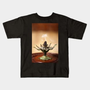 Vintage lotus flower used for aromatic smoke Kids T-Shirt